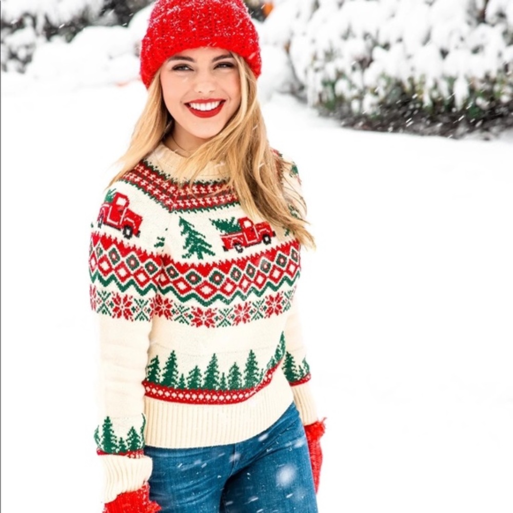 Kiel James Patrick Santa's New Sleigh Sweater Women's Size M